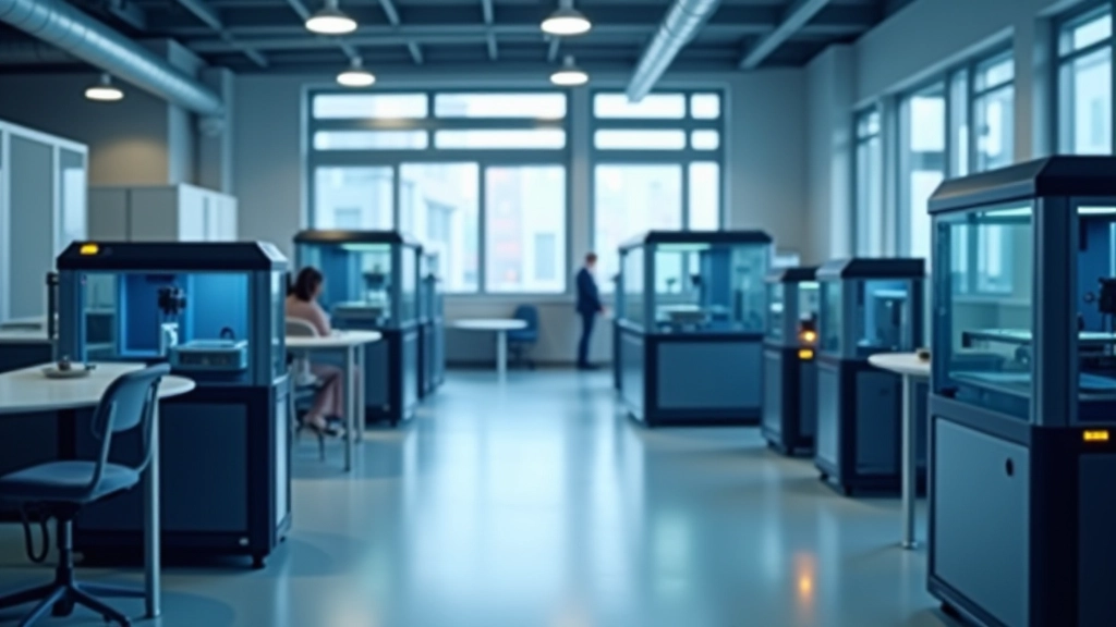 Suvoktas 3D spausdinimo laboratorija su modernia įranga